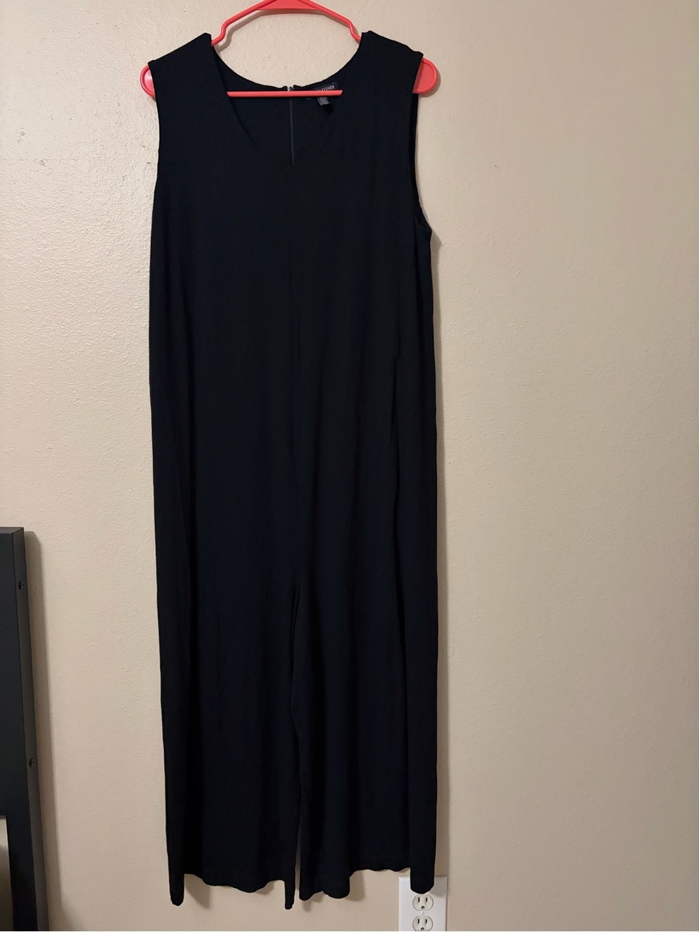 Eileen Fisher Black Sleeveless Maxi Jumpsuit Dress